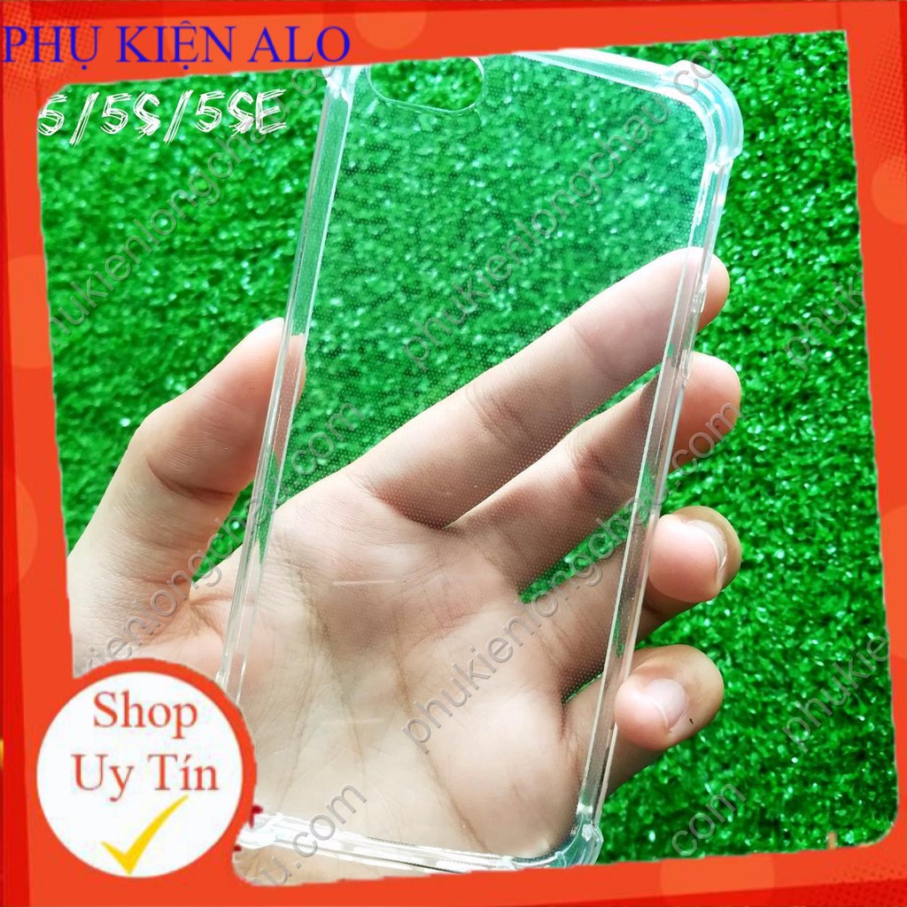 Ốp Lưng iPhone 5/5s/se Dẻo Trong Suốt Chống Sốc Có Gù Bảo Vệ 4 Gốc