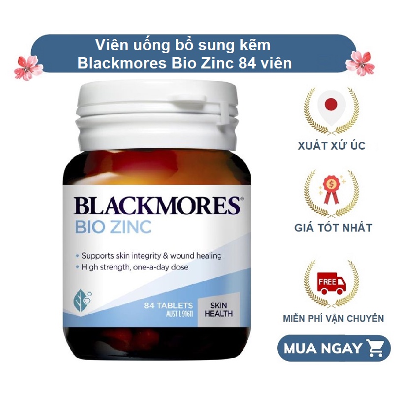 Blackmores Bio Zinc - Viên uống bổ sung kẽm tự nhiên 84 viên