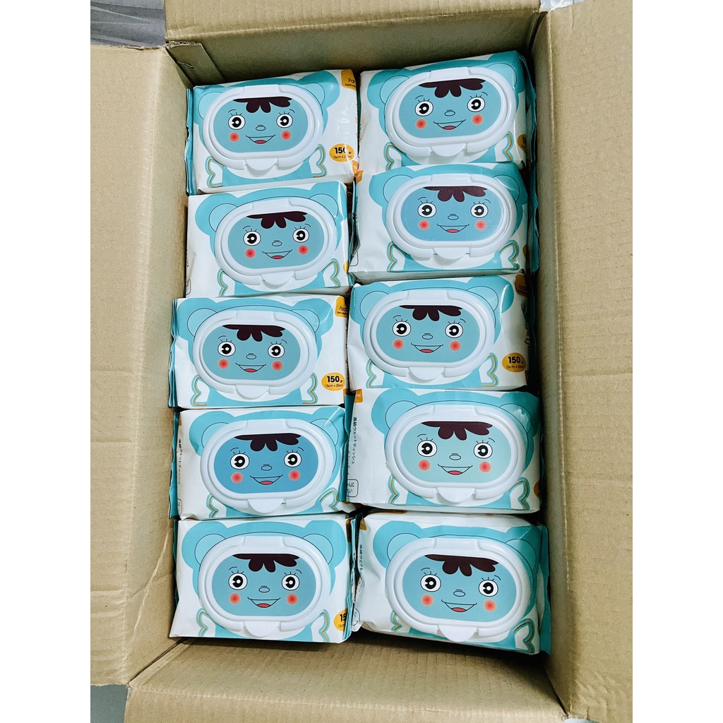 ( SIÊU RẺ )combo 5 gói Khăn ướt Baby Wipes cao cấp hình Gấu 150gr