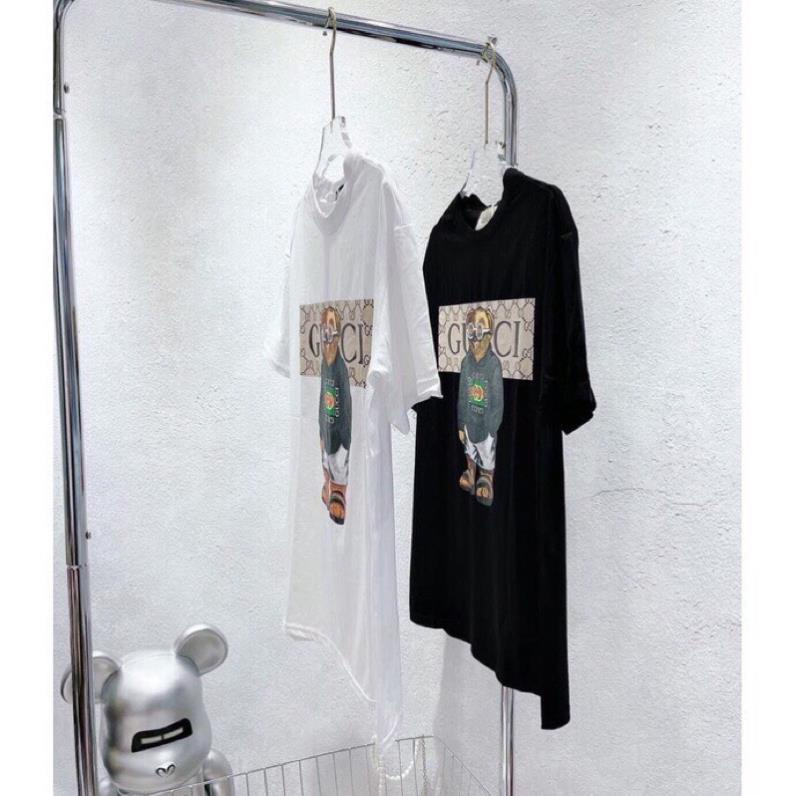 [RẺ VÔ ĐỊCH] Áo thun unisex tay lỡ nam nữ form rộng ,áo phông Gấu Gucii toàn thân phong cách