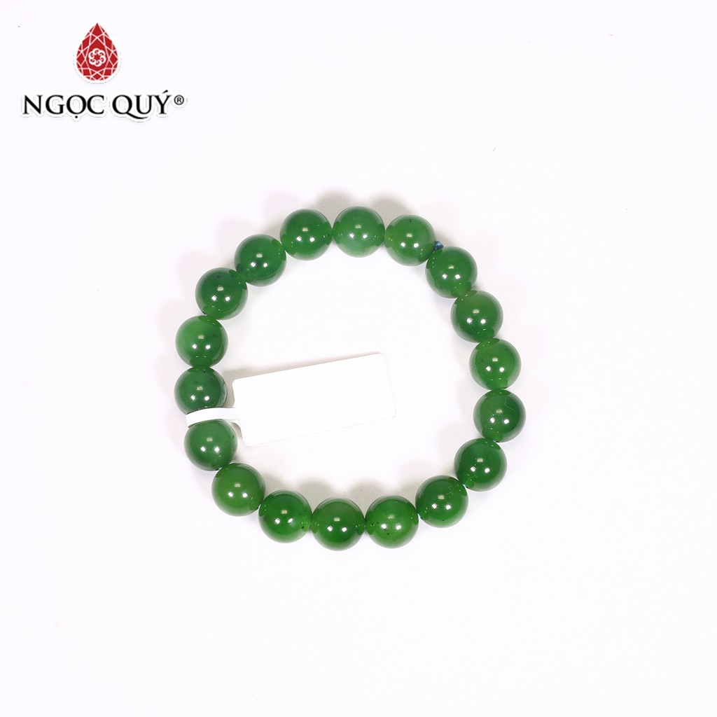 Vòng tay đá ngọc bích thiên nhiên Nephrite mệnh hỏa, mộc - Ngọc Quý