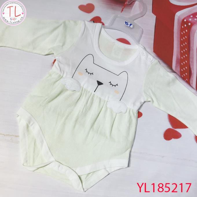 Thời trang trẻ em -Bodysuit thun tay dài cho bé gái hình mèo con - Quần áo bé gái - Bộ bé gái