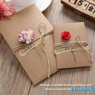 Thiệp Mời Họa Tiết Hoa Khô Xinh Xắn Dễ Thương