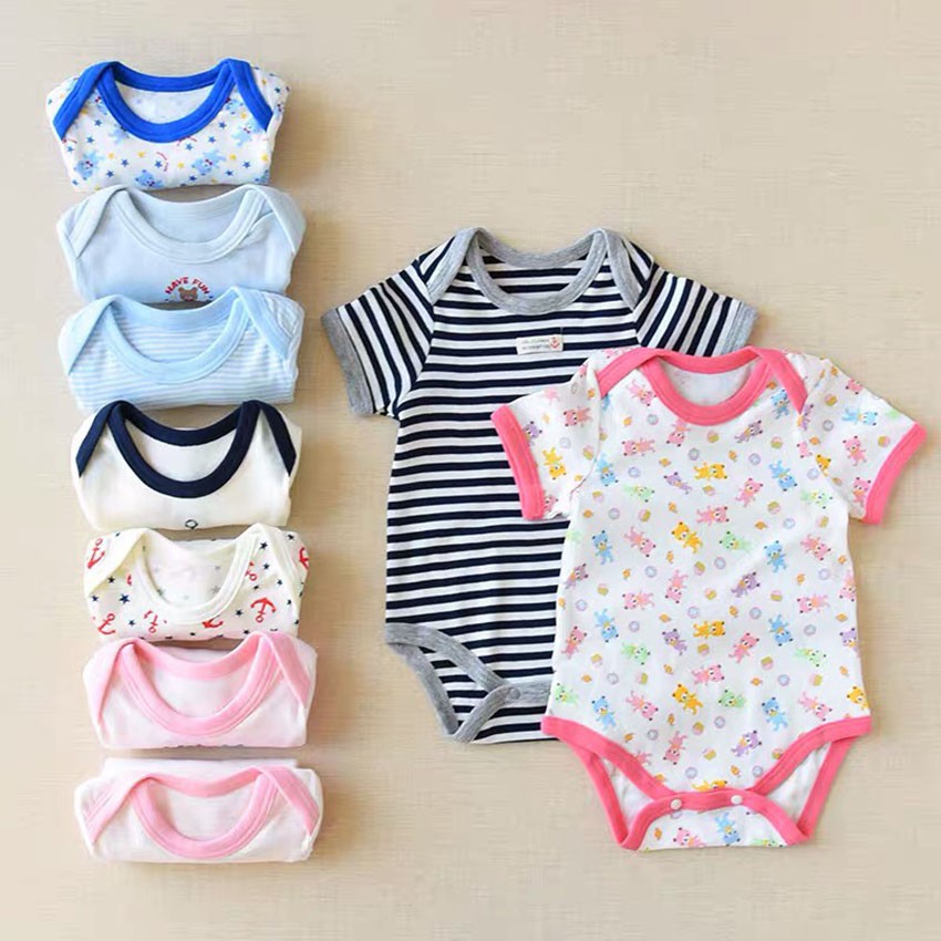 COMBO 2 Bộ Bodysuit Cộc Tay Cho Bé Trai Và Bé Gái Từ 0-14kg TANOSA KIDS