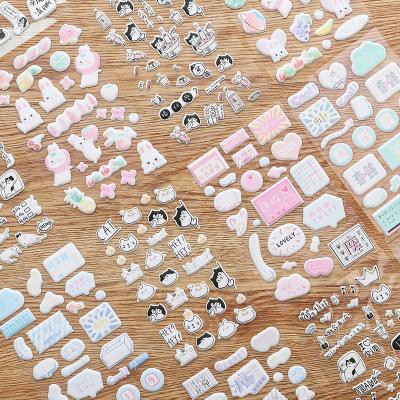 set sticker cô gái gấu thỏ roro jump SSI1 12 tấm sticker cute sticker dễ thương
