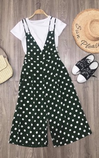 Set quần áo yếm chấm bi TCCT