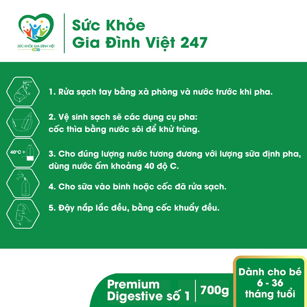 Sữa Premium Digestive 1 loại 700g