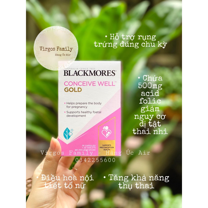 Viên Uống Blackmores Conceive Well Gold Hỗ Trợ Tăng Khả Năng Thụ Thai