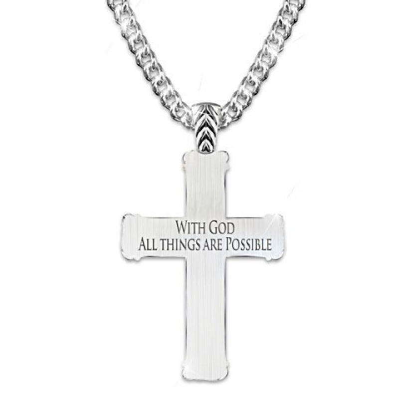 Vòng cổ Mặt Thánh Giá Chất Liệu Thép Không Gỉ Hợp Thời Trang