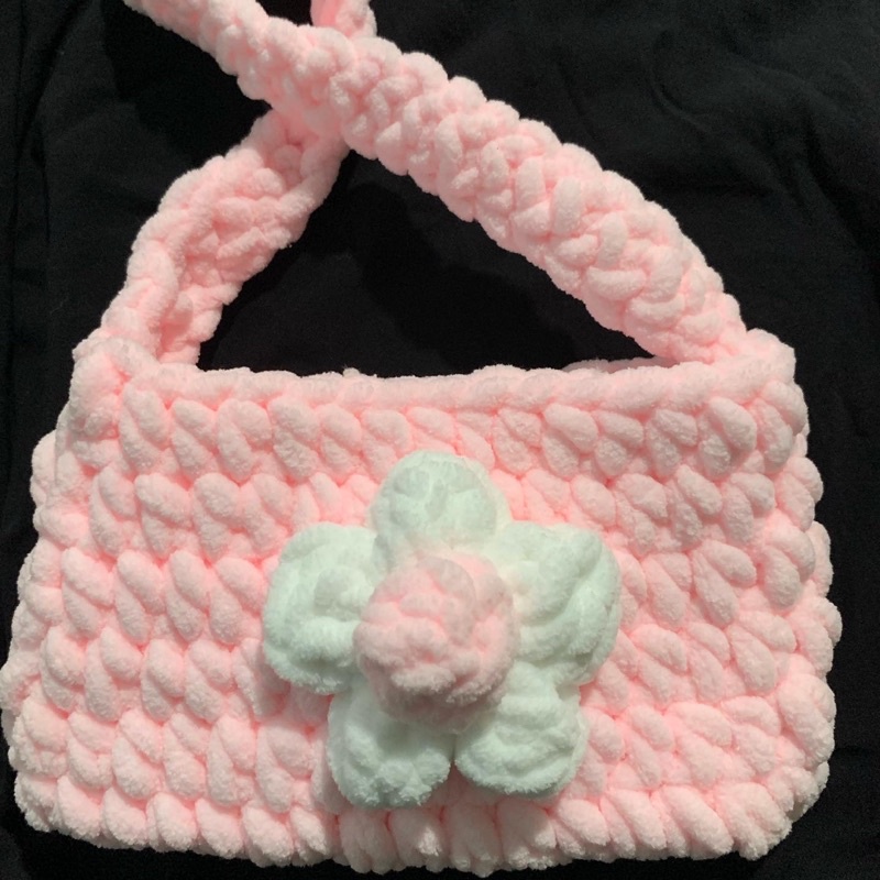 Túi len nhung nhiều màu sắc dune_crochet