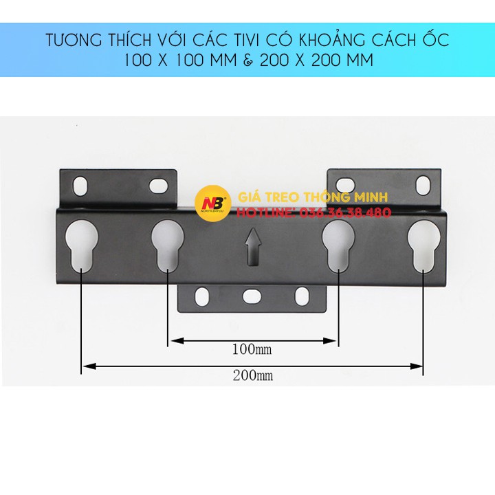 Giá treo tivi thông minh LG016 14 - 24 - 27 - 32 - 40 - 43 inch - Giá Treo Tivi Siêu Mỏng Dễ dàng lắp đặt