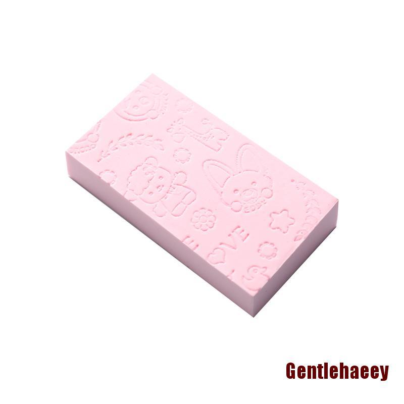 Bông Tắm Chà Xát Tẩy Tế Bào Chết Phối Ren In Họa Tiết Xinh Xắn Cho Bé