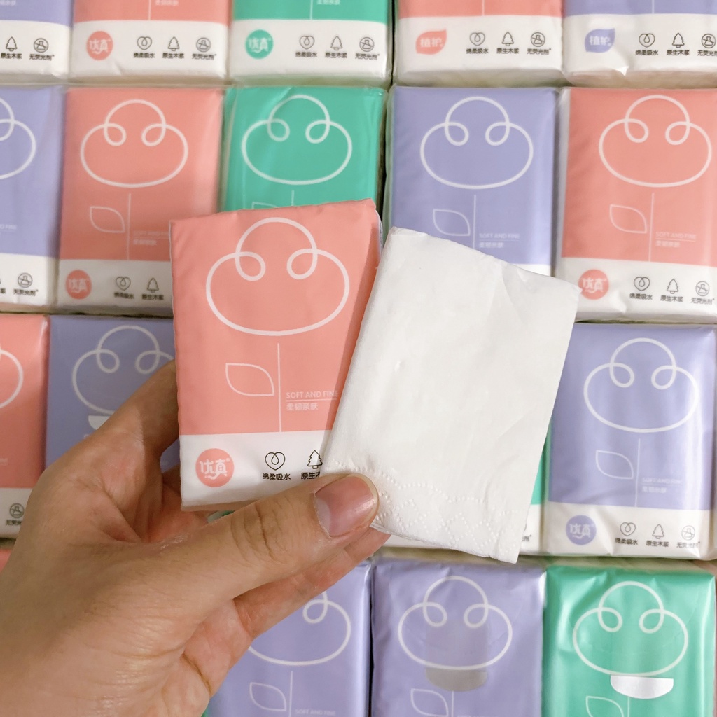 Combo 30 Gói Khăn Giấy Bỏ Túi 3 lớp Mini tiện lợi không mùi loại mềm dai LOẠI TỐT KHÔNG BỊ BỘT