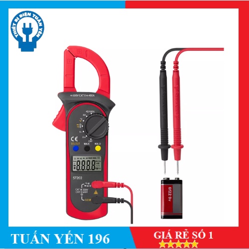Kẹp Kỹ Thuật ST202 Số Đồng Hồ Đo Vạn Năng Thử Nghiệm AC/DC Hiện Tại Vôn Kế Lcr Kẹp Mét Với Nhiệt Độ