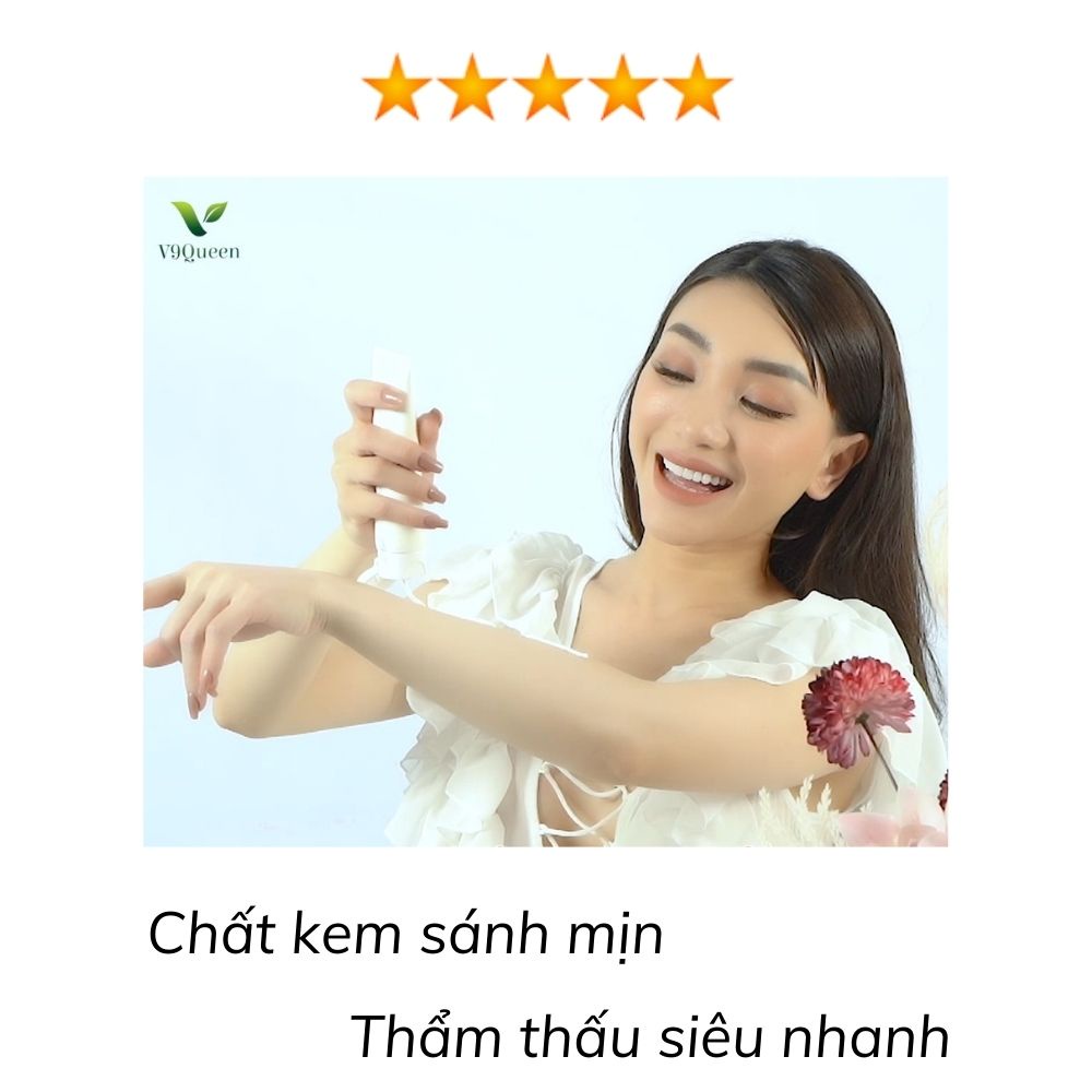 Kem body trắng da V9Queen, chống nắng dưỡng ẩm và dưỡng trắng toàn thân - V9 White 50g - 100g | BigBuy360 - bigbuy360.vn