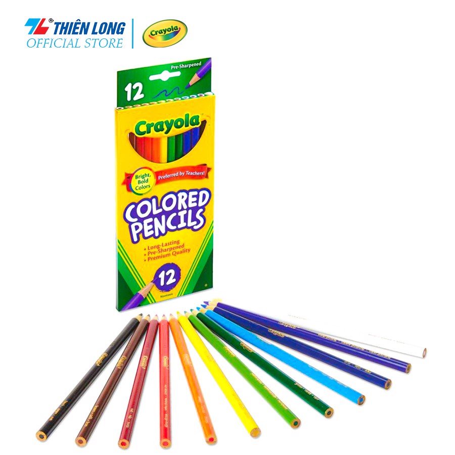 (Hàng chính hãng) Hộp 12 cây chì màu Crayola Colored Pencils