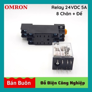 Relay omron 24v, rơ le 24v 8 chân, relay 24v 5a
