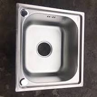 Chậu inox 1 hộc -chậu đơn bồn rửa chén bát 1 hố 42cm x 37cm