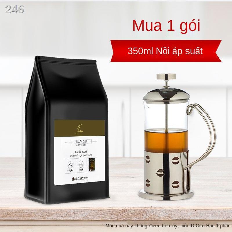 【HOT】Hạt cà phê espresso / bột cầm tay 227g Arabica mịn mới xay pha trộn lạ mắt