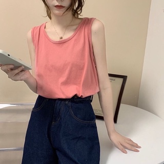 (SẴN ĐEN, CÓ ẢNH THẬT) Áo ba lỗ nữ thun basic form thoải mái đơn giản.