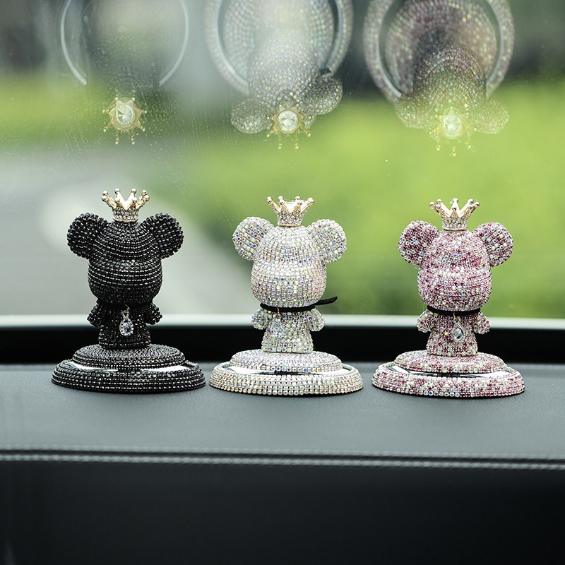 Gấu Gloomy Bear Đính Đá Sang Trọng Trang Trí Taplo , Sáp Thơm Khử Mùi Oto