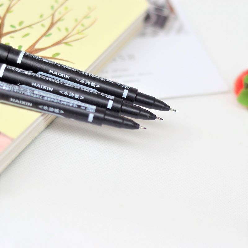 Bút lông dầu Zebra - Combo 10 bút dạ dầu Mo120 cao cấp màu xanh / đen /đỏ-2 đầu - không xóa được dùng cho văn phòng