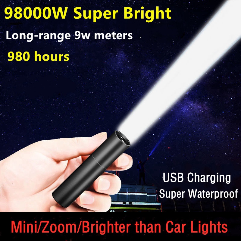 Đèn Pin Led Mini Siêu Sáng Bỏ Túi Sạc USB Tiện Lợi
