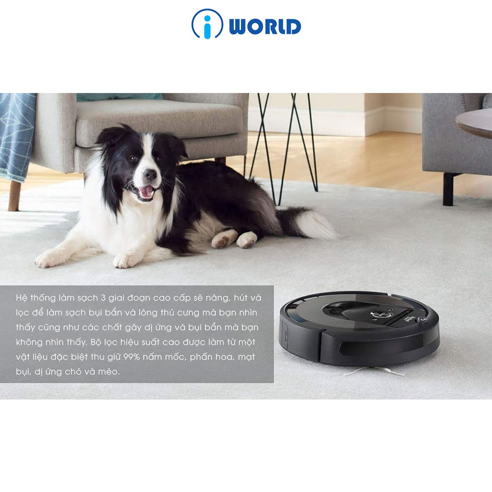 Robot hút bụi , máy hút bụi tự động iRobot Roomba i7 Plus thương hiệu Mỹ chính hãng nguyên seal bảo hành 12 tháng