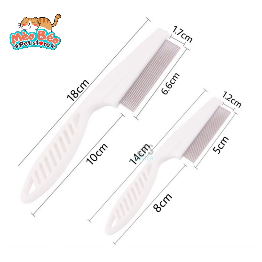 Lược chải ve rận cho chó mèo, lươc chải lấy lông chết thần thánh cho chó mèo lông ngắn