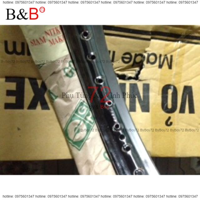 Vành Thái Dream Cub Wave Anpha đời đầu, Wave Thái ZX Siam Gossi hãng Mitkam Makon (niềng cho xe máy Honda A ( - 10%)