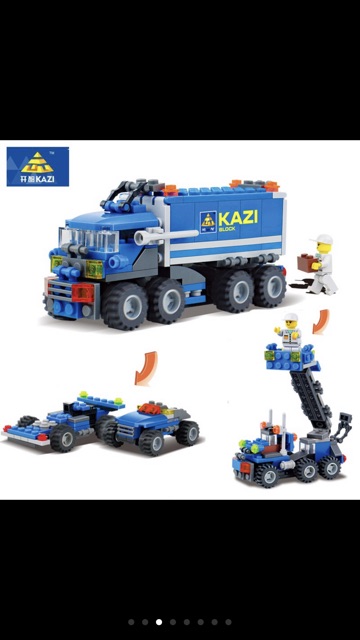 Combo Lego Xe Cứu Hoả + Xe Tải Xanh