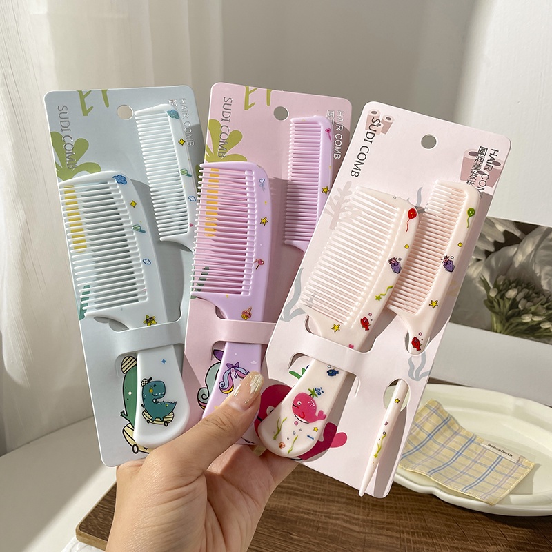 Lược Chải Tóc Dài Họa Tiết Động Vật Hoạt Hình Phong Cách Hàn Quốc Cho Nữ