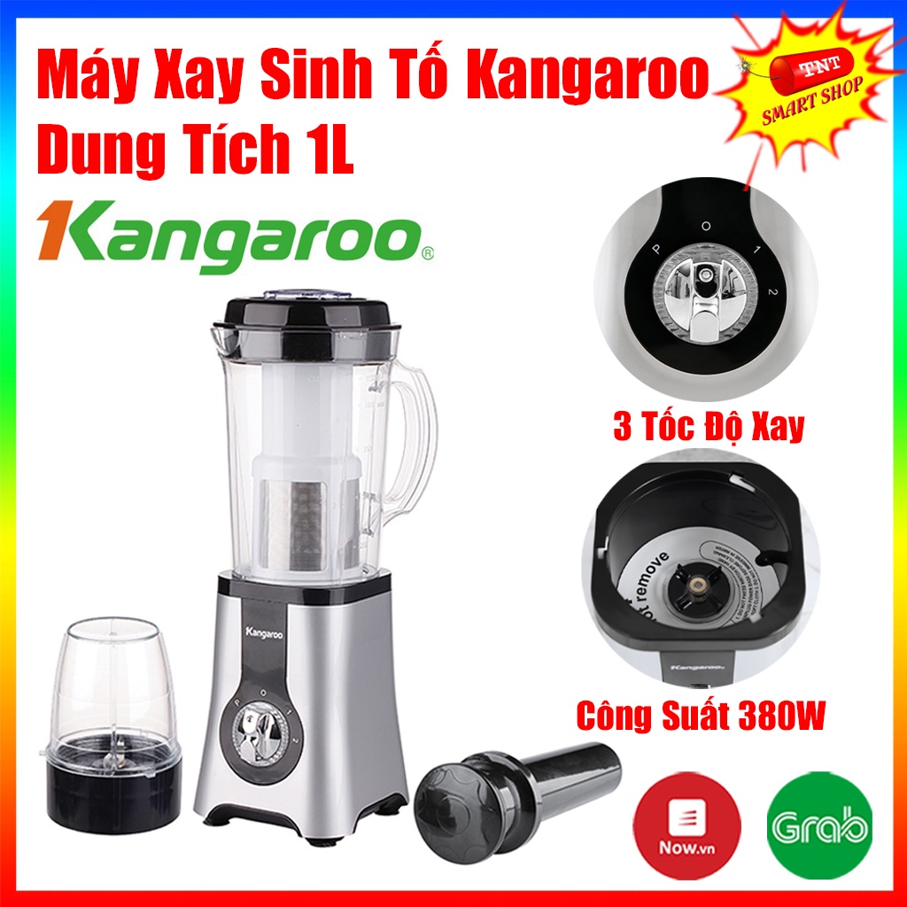 Máy Xay Sinh Tố Đa Năng 2 Cối Kangaroo KG2B3 Màu Bạc - Máy Xay Sinh Tố Đa Năng 2 Cối Kangaroo KG2B2 Màu Đỏ