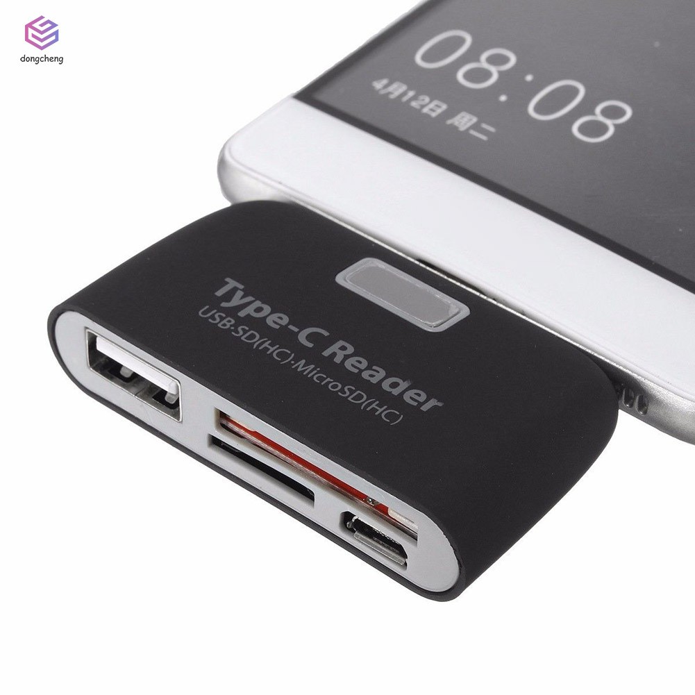 Đầu đọc thẻ nhớ 4 trong 1 OTG TF Micro SD có giác cắm USB Type-C dùng cho Macbook/điện thoại/máy tính bảng | BigBuy360 - bigbuy360.vn