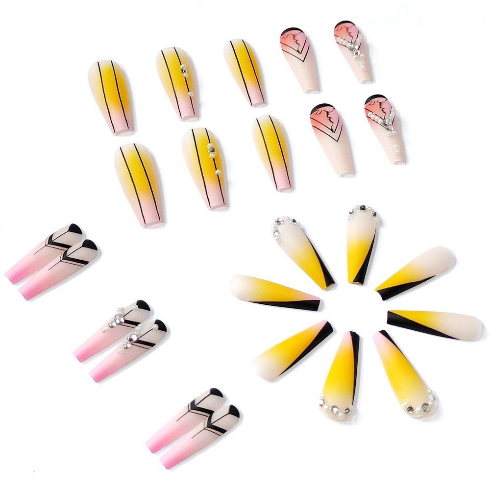 Hộp 24 Móng Tay Giả Che Phủ Toàn Diện Chất Lượng Cao|Bộ Móng Tay Giả Trang Trí Nghệ Thuật