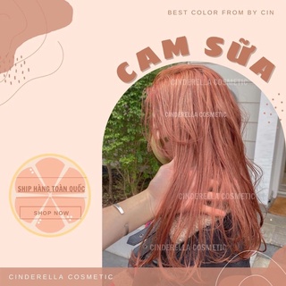 Thuốc nhuộm tóc CAM SỮA(kèm oxi, gang tay)