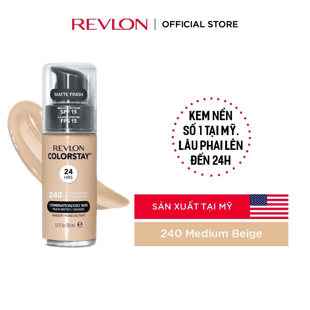 Kem nền lâu phai Revlon Colorstay 24h SPF 15 30ml (HSD dưới 12 tháng)