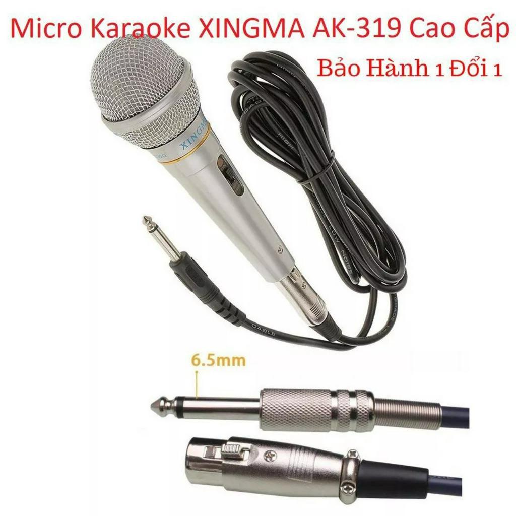 Mic Chống Hú, Chống Rè, Micro Karaoke XINGMA AK-319 / KAW, Micro Chuyên Nghiệp Có Dây, Micro Hát Karaoke Phòng Thu