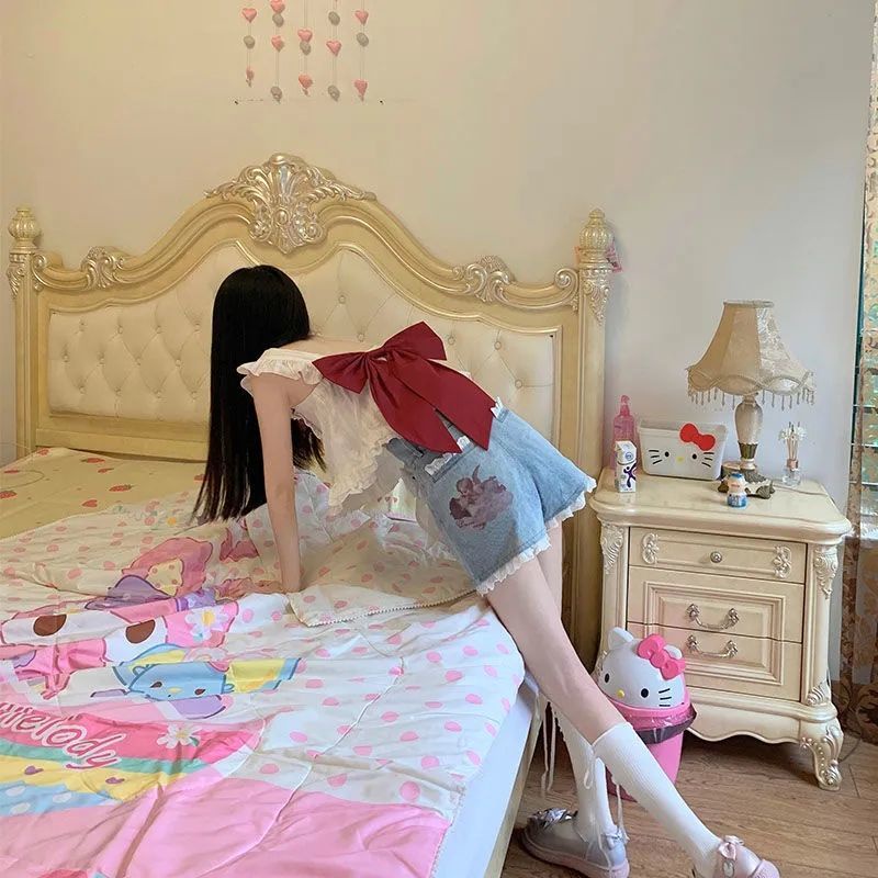Jiashucheng Áo Không Tay Ngắn Phong Cách Mori Ngọt Ngào Dễ Thương Thời Trang Mùa Hè Cho Nữ