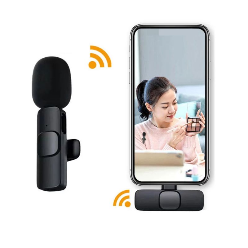 Mic cài áo không dây cho cho điện thoại Android Iphone (loại 1 mic) giúp quay phim thu âm live stream siêu rõ nét