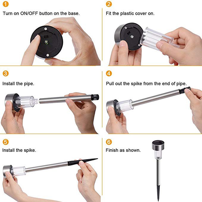 Đèn Led Năng Lượng Mặt Trời Ánh Sáng Trắng Ấm/ Trắng Ấm Sử Dụng Năng Lượng Mặt Trời Cho Sân Vườn