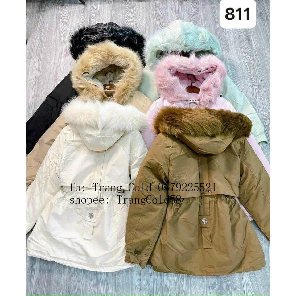 Khoác Phao Lót Lông  Mũ Lông Dày Ấm_ Hàng QC Đẹp (Ảnh Thật Shop Tự Chụp)