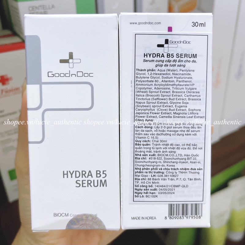 [MẪU MỚI] Serum cấp ẩm và phục hồi GoodnDoc Hydra B5 Serum 30ml (Date 2024) | BigBuy360 - bigbuy360.vn