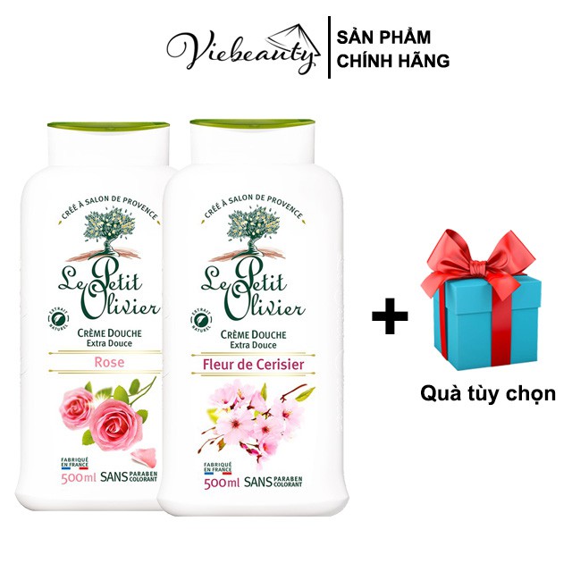 Sữa Tắm Le Petit Olivier Chiết Xuất Hoa Hồng và Hạnh Nhân 500ml - Viebeauty