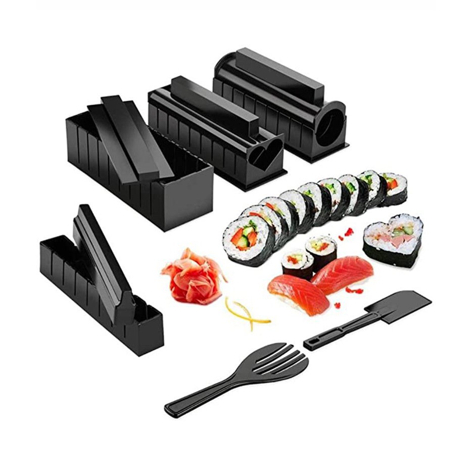 [Bộ 11 Món] Khuôn nhựa làm sushi, cơm cuộn, kimbap tiện lợi