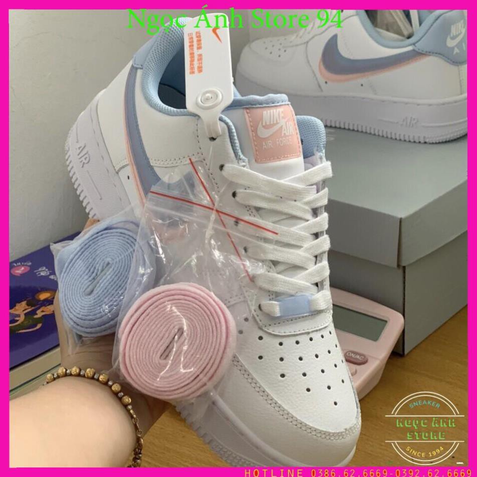 Giày af1,sneaker af1 lv8 xanh bản trung hang 11 cao cấp full phụ kiện,cao cấp