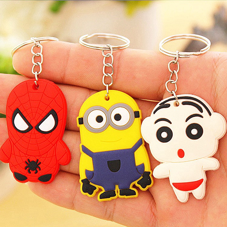 DUNEA Móc khóa PVC họa tiết hoạt hình đáng yêu