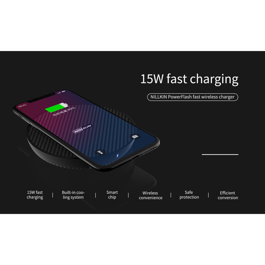 Đế sạc không dây sạc nhanh Nillkin PowerFlash wireless charger - Huco Việt Nam