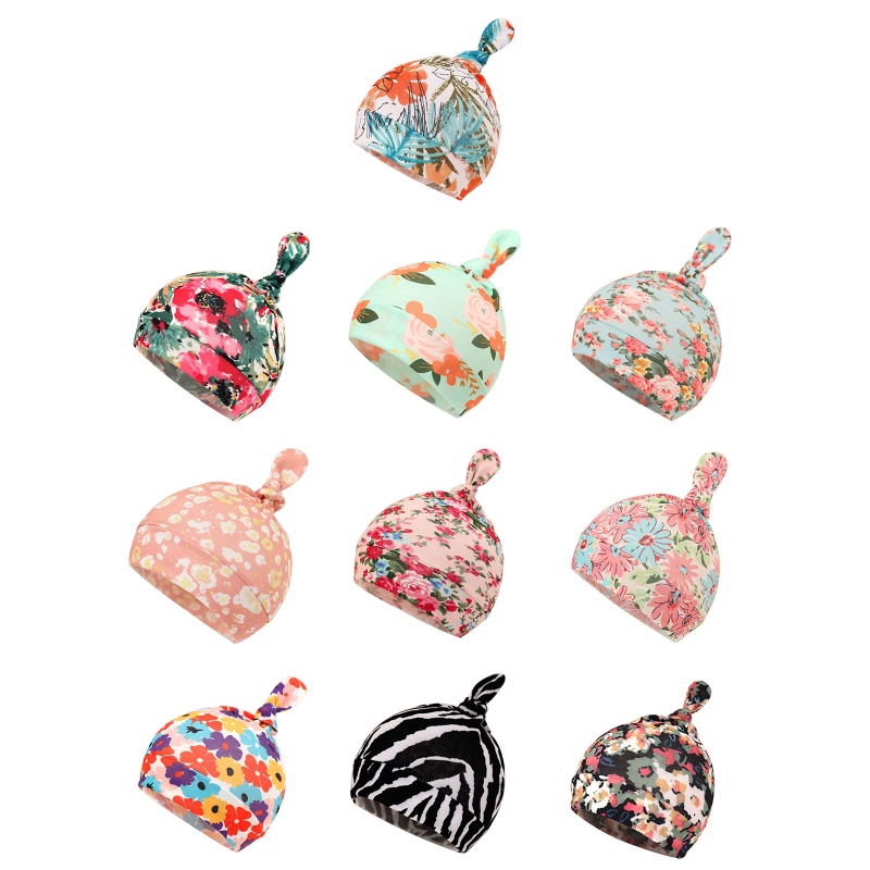 Mũ Trùm Đầu Kiểu Turban Thắt Nút Nhiều Màu Sắc Cho Bé
