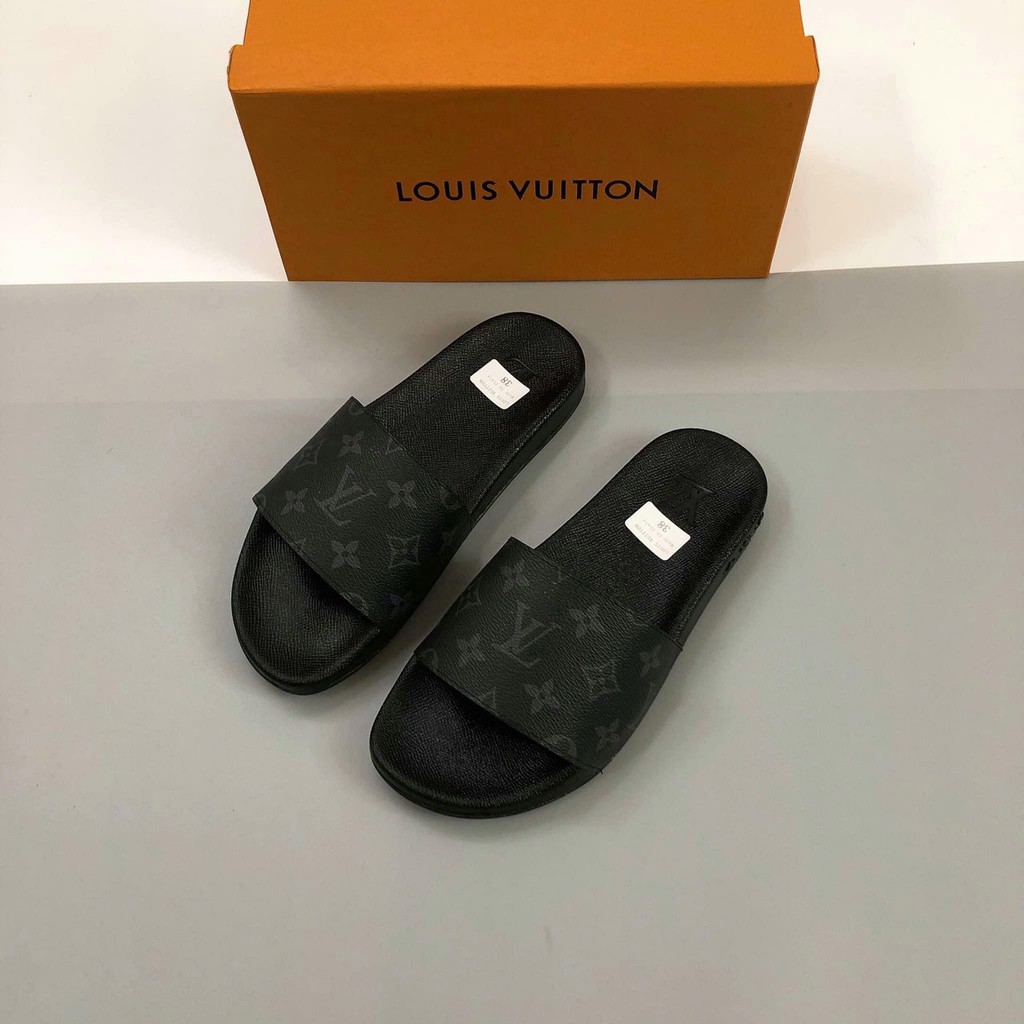 👟HIGH FASHION👟 Dép lê quai ngang siêu cấp Louis Vuitton vân hoa đế đúc MLN HV SIZE 38-43